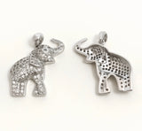 Elephant Pendant, Sterling Silver Pendant, Elephant Charm, Animal Pendant, Silver Pendants, Jewelry Supplies, Jewelry Findings, DIY Jewelry