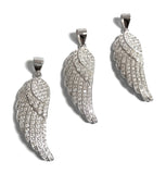 CZ Micro Pave Sterling Silver Wing Pendant, Jewelry Supplies, DIY Pendant, Memorial Gift, Sympathy Gift, Remembrance Gift