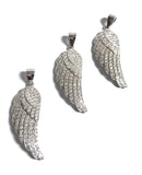 CZ Micro Pave Sterling Silver Wing Pendant, Jewelry Supplies, DIY Pendant, Memorial Gift, Sympathy Gift, Remembrance Gift