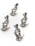 Silver Pendants, Gifts for Dancers, Gifts for Bride, Dancing Couple Pendant, Anniversary Gifts, Jewelry Supplies, Jewelry Findings, 1 Pc
