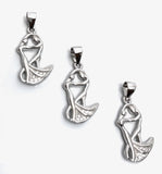Silver Pendants, Gifts for Dancers, Gifts for Bride, Dancing Couple Pendant, Anniversary Gifts, Jewelry Supplies, Jewelry Findings, 1 Pc