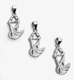 Silver Pendants, Gifts for Dancers, Gifts for Bride, Dancing Couple Pendant, Anniversary Gifts, Jewelry Supplies, Jewelry Findings, 1 Pc