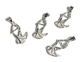 Silver Pendants, Gifts for Dancers, Gifts for Bride, Dancing Couple Pendant, Anniversary Gifts, Jewelry Supplies, Jewelry Findings, 1 Pc