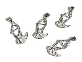 Silver Pendants, Gifts for Dancers, Gifts for Bride, Dancing Couple Pendant, Anniversary Gifts, Jewelry Supplies, Jewelry Findings, 1 Pc