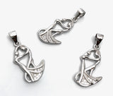 Silver Pendants, Gifts for Dancers, Gifts for Bride, Dancing Couple Pendant, Anniversary Gifts, Jewelry Supplies, Jewelry Findings, 1 Pc