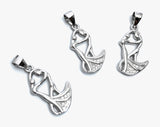 Silver Pendants, Gifts for Dancers, Gifts for Bride, Dancing Couple Pendant, Anniversary Gifts, Jewelry Supplies, Jewelry Findings, 1 Pc