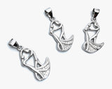 Silver Pendants, Gifts for Dancers, Gifts for Bride, Dancing Couple Pendant, Anniversary Gifts, Jewelry Supplies, Jewelry Findings, 1 Pc