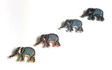 CZ Micro Pave Turquoise Elephant Beads, Animal Beads, Spacer Beads, Jewelry Findings for Jewelry Making, Bulk Beads, 18.5x11x4.5mm