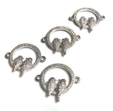 Bird Connectors, Jewelry Findings, CZ Micro Pave Connector, Bracelet Connector, Jewelry Supplies, Jewelry Findings, Jewelry Making, CZ Links