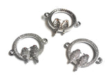 Bird Connectors, Jewelry Findings, CZ Micro Pave Connector, Bracelet Connector, Jewelry Supplies, Jewelry Findings, Jewelry Making, CZ Links