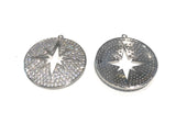 Pave Star Charm, Silver Star Charm, Micro Pave Star Charm, Jewelry Supplies, Large Charms, Pave Charms, CZ Charms, Star Charm, 32x30mm, 1 Pc