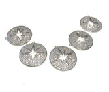 Pave Star Charm, Silver Star Charm, Micro Pave Star Charm, Jewelry Supplies, Large Charms, Pave Charms, CZ Charms, Star Charm, 32x30mm, 1 Pc