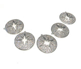 Pave Star Charm, Silver Star Charm, Micro Pave Star Charm, Jewelry Supplies, Large Charms, Pave Charms, CZ Charms, Star Charm, 32x30mm, 1 Pc