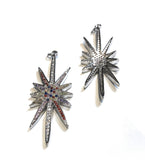 CZ Micro Pave North Star Charm, Pave Charms, Jewelry Findings, Large Charms, North Star Charm, CZ Charms,Bulk Charms, 53.4x17.1x3mm,1 Pc