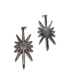 CZ Micro Pave North Star Charm, Pave Charms, Jewelry Findings, Large Charms, North Star Charm, CZ Charms,Bulk Charms, 53.4x17.1x3mm,1 Pc