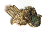Hamsa Hand Connectors, Multi Strand Links, Evil Eye Connector, Bracelet Connector, Jewelry Supplies, Jewelry Findings, DIY Jewelry, CZ Links