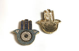 Hamsa Hand Connectors, Multi Strand Links, Evil Eye Connector, Bracelet Connector, Jewelry Supplies, Jewelry Findings, DIY Jewelry, CZ Links