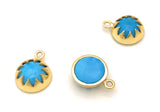 5 Pcs Turquoise Howlite Charms, Gemstone Charms, Jewelry Supplies, Wholesale Bulk Charms, DIY Jewelry Making