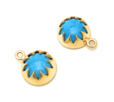 5 Pcs Turquoise Howlite Charms, Gemstone Charms, Jewelry Supplies, Wholesale Bulk Charms, DIY Jewelry Making