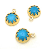 5 Pcs Turquoise Howlite Charms, Gemstone Charms, Jewelry Supplies, Wholesale Bulk Charms, DIY Jewelry Making