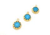 5 Pcs Turquoise Howlite Charms, Gemstone Charms, Jewelry Supplies, Wholesale Bulk Charms, DIY Jewelry Making