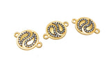 Disc Connector, Gold Connector, Bracelet Connector, Jewelry Findings, Jewelry Supplies, Jewelry Making, DIY Jewelry, Disc Charm, DIY Jewelry