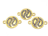 Disc Connector, Gold Connector, Bracelet Connector, Jewelry Findings, Jewelry Supplies, Jewelry Making, DIY Jewelry, Disc Charm, DIY Jewelry