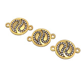 Disc Connector, Gold Connector, Bracelet Connector, Jewelry Findings, Jewelry Supplies, Jewelry Making, DIY Jewelry, Disc Charm, DIY Jewelry