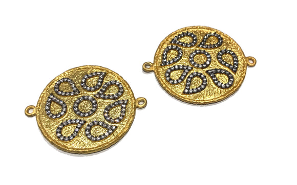 Large Disc Connector, Jewelry Findings for Jewelry Making, Round Charm Connectors, Bulk Jewelry Supplies, Earring Charms, 32xx38mm