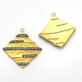 Gold Charms, Large Charms, Jewelry Supplies, Jewelry Making, DIY Jewelry, CZ Charms, Bulk Charms, 14K Gold Plated CZ Geometric Charms