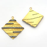 Gold Charms, Large Charms, Jewelry Supplies, Jewelry Making, DIY Jewelry, CZ Charms, Bulk Charms, 14K Gold Plated CZ Geometric Charms