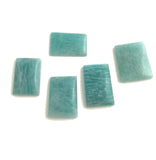 5Pcs Amazonite Cabochon, Loose Gemstone, Rectangle Shape Amazonite, Natural Gemstone, Jewelry Making, Jewelry Supplies, Wire Wrapping