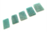 5Pcs Amazonite Cabochon, Loose Gemstone, Rectangle Shape Amazonite, Natural Gemstone, Jewelry Making, Jewelry Supplies, Wire Wrapping