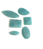 6Pcs Amazonite Cabochon, Loose Gemstone, Natural Gemstone, Jewelry Making, Jewelry Supplies, Gemstone Cabochon, Wire Wrapping, DIY Jewelry