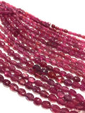 Pink Sapphire Beads, Gemstone Beads, Genuine Sapphire Beads, Oval Sapphire Beads, September Birthstone, Wholesale Gemstone Beads, 13"Strand