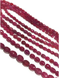 Pink Sapphire Beads, Gemstone Beads, Genuine Sapphire Beads, Oval Sapphire Beads, September Birthstone, Wholesale Gemstone Beads, 13"Strand