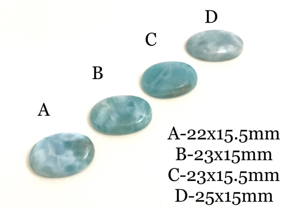 Larimar Cabochon, Gemstone Cabochons, Jewelry Making, Natural Gemstone, Wire Wrapping, Jewelry Supplies, Larimar, DIY Jewelry, 1 Pc