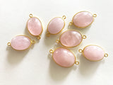 Morganite, Morganite Connector, Gemstone Connector, Bezel Connector, Jewelry Findings, Jewelry Supplies, Jewelry Making, DIY Jewelry