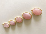 Morganite , Morganite Charms, Gemstone Charms, Gold Plated Sterling Silver Charms, Bracelet Charms, Jewelry Supplies, Jewelry Making, 1 Pc