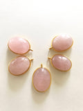 Morganite , Morganite Charms, Gemstone Charms, Gold Plated Sterling Silver Charms, Bracelet Charms, Jewelry Supplies, Jewelry Making, 1 Pc