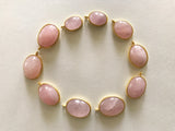 Morganite , Morganite Charms, Gemstone Charms, Gold Plated Sterling Silver Charms, Bracelet Charms, Jewelry Supplies, Jewelry Making, 1 Pc