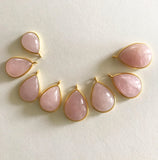 Gemstone Charms, Sterling Silver Charms, Morganite Charms, Gold Charms, Bracelet Charms, Jewelry Supplies, Jewelry Making, Bulk Charms, 1 Pc