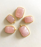 Morganite Charms, Gold Charms, Sterling Silver Charms, Gemstone Charms, Bracelet Charms, Jewelry Supplies, Jewelry Making, Bulk Charms, 1 Pc