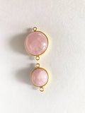 Morganite Connectors, Gemstone Connectors, Gold Connectors, Bezel Connector, Jewelry Findings, Jewelry Supplies, Jewelry Making, 1 Pc