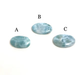 3Pcs Larimar Cabochons, Gemstone Cabochons, Larimar, Natural Gemstone, Jewelry Supplies, Bulk Cabochon, Wire Wrapping, Jewelry Making