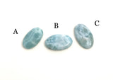 3Pcs Larimar Cabochons, Gemstone Cabochons, Larimar, Natural Gemstone, Jewelry Supplies, Bulk Cabochon, Wire Wrapping, Jewelry Making