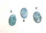 3Pcs Larimar Cabochons, Gemstone Cabochons, Larimar, Natural Gemstone, Jewelry Supplies, Bulk Cabochon, Wire Wrapping, Jewelry Making