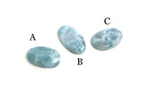 3Pcs Larimar Cabochons, Gemstone Cabochons, Larimar, Natural Gemstone, Jewelry Supplies, Bulk Cabochon, Wire Wrapping, Jewelry Making