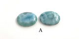 2 Pcs Larimar Cabochon, Loose Gemstone, Blue Larimar, Wire Wrapping Supplies, Gemstone Cabochons, Jewelry Supplies, DIY Jewelry