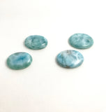 2 Pcs Larimar Cabochon, Loose Gemstone, Blue Larimar, Wire Wrapping Supplies, Gemstone Cabochons, Jewelry Supplies, DIY Jewelry
